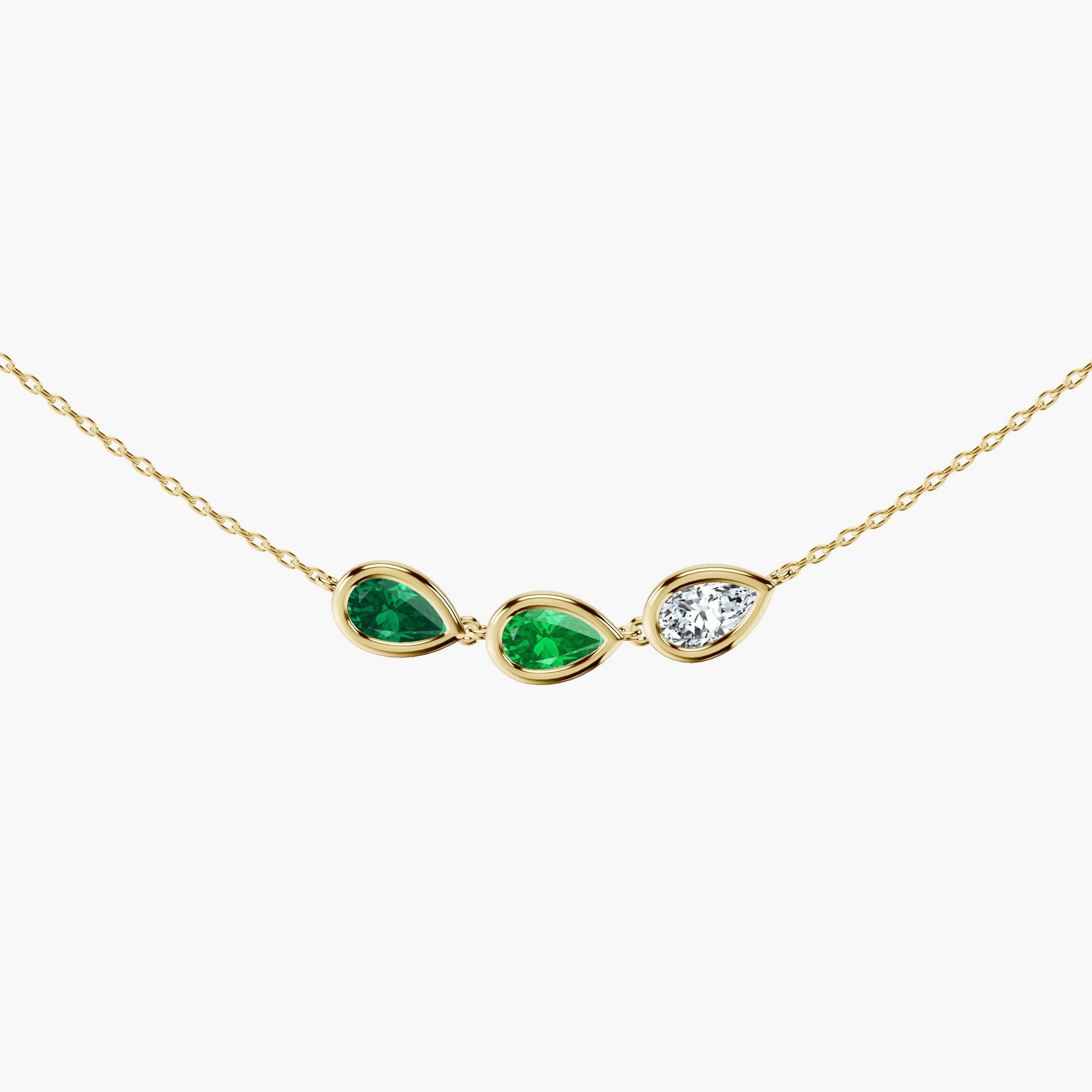 Trinity Pear Necklace — view 1