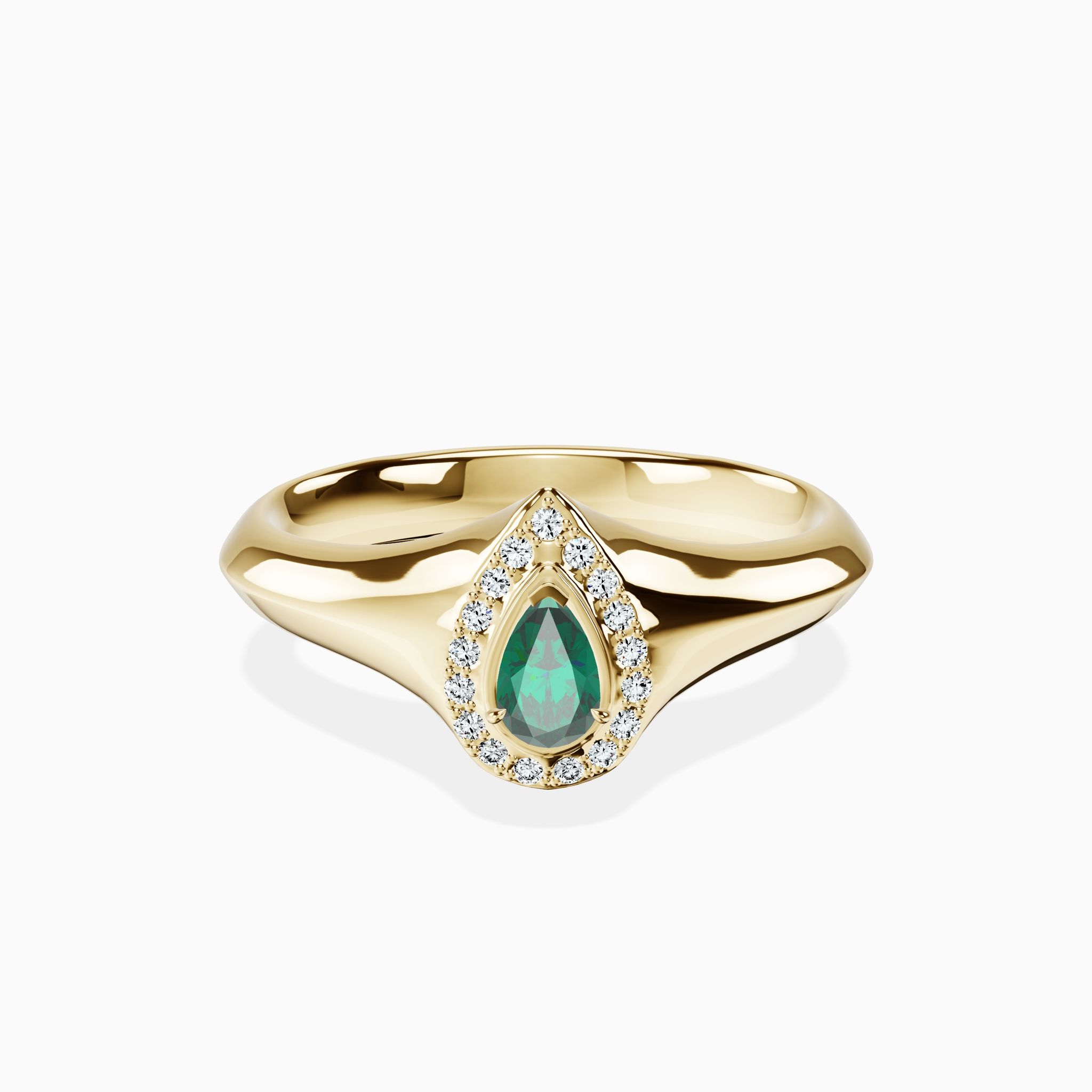 Teardrop Halo Ring — view 1